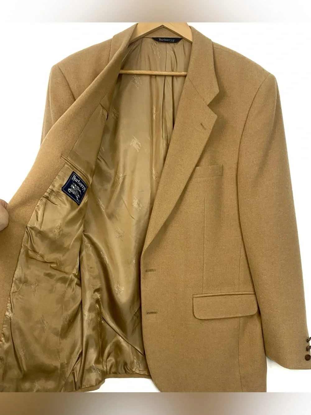 Vintage Burberrys Men’s Pure Camel Hair Tan Sports Jacket Blazer USA Size 42L